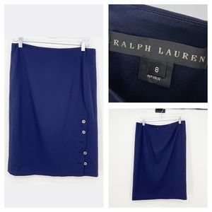 Ralph Lauren Black Label Navy Blue Pencil Skirt Women’s Size 8